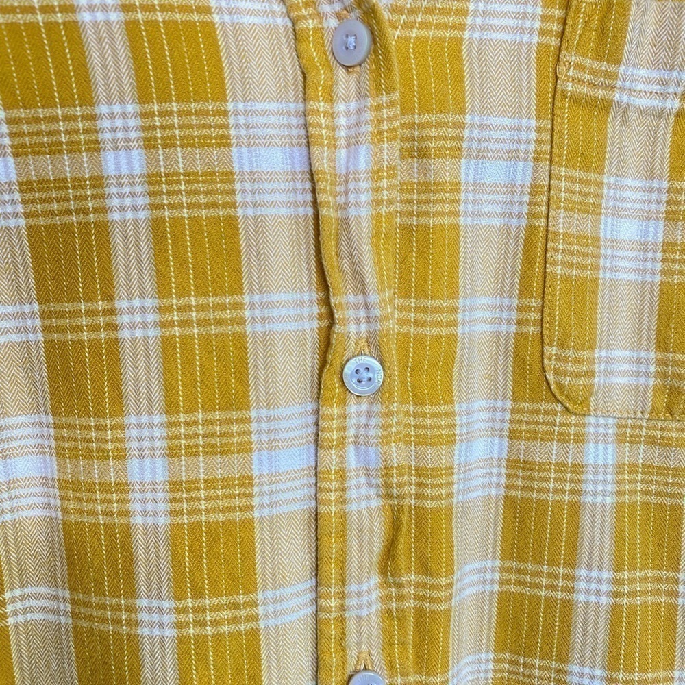 THE North Face Yellow Plaid Button Down Long Sleeve Size Small - Picture 6 of 6